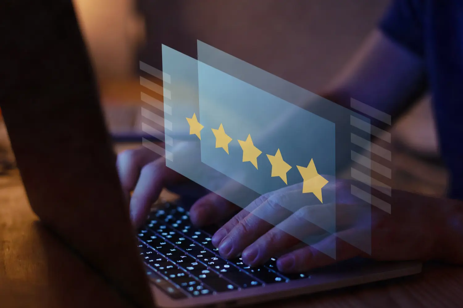 Ukážka zákazníckych recenzií a hviezdičkového hodnotenia na online obchode