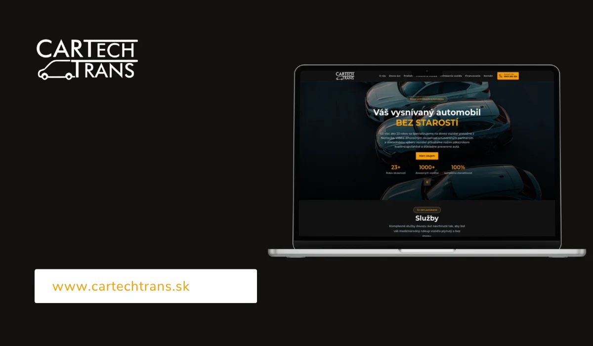 Web cartechtrans.sk s prezentáciou dopravných a logistických služieb
