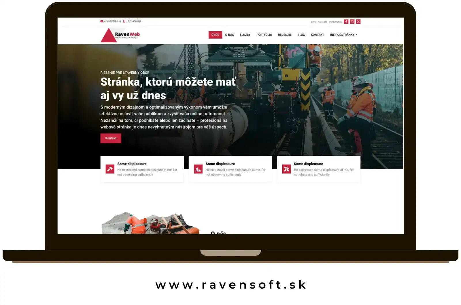 Šablóna webstránky