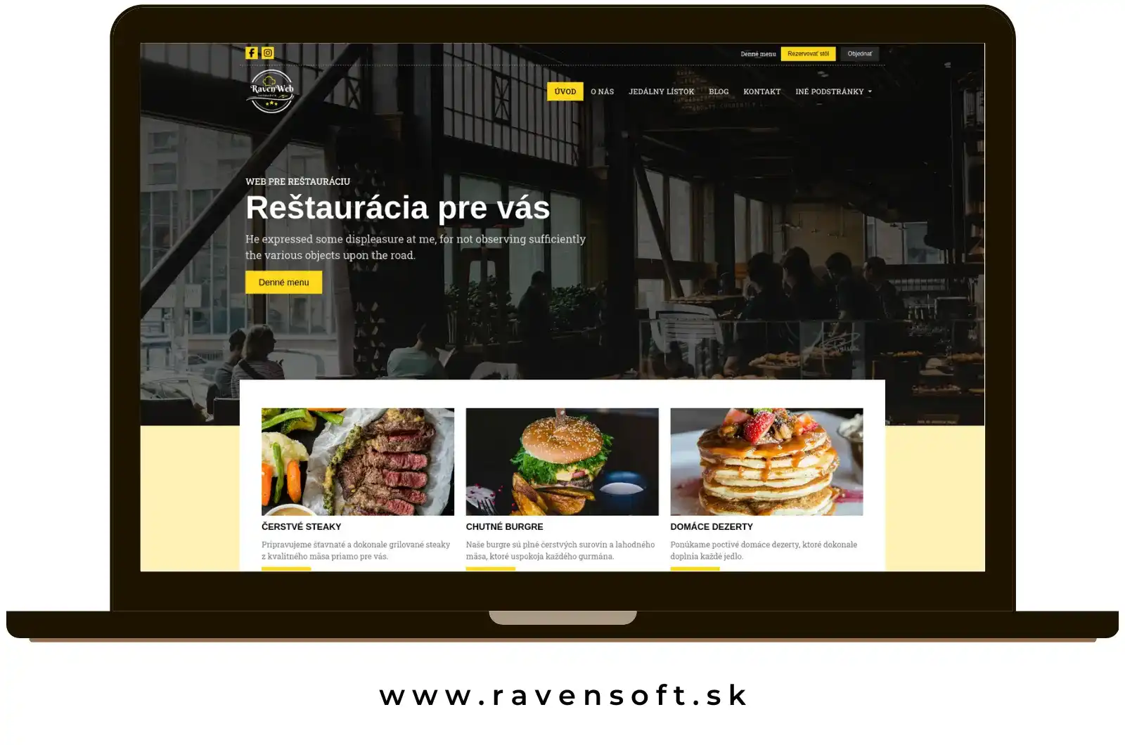 Šablóna webstránky